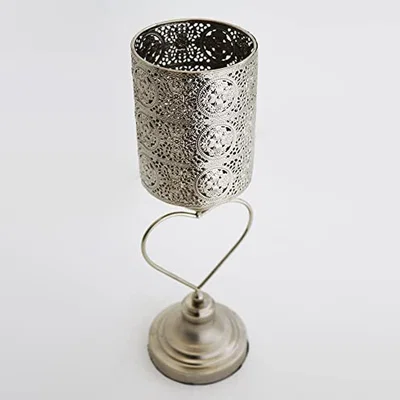 The Range Candle Holder Decorative height 37cm - Silver