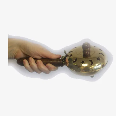 The Range Elegant Brass Pentagram Incense Burner Set - Gold