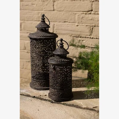 Rockett St George Set of 2 Rustic Lanterns