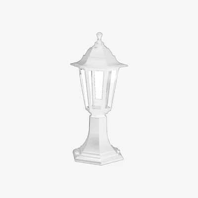The Range Traditional Outdoor Garden Post Top Lantern Light E27 Fitting - White