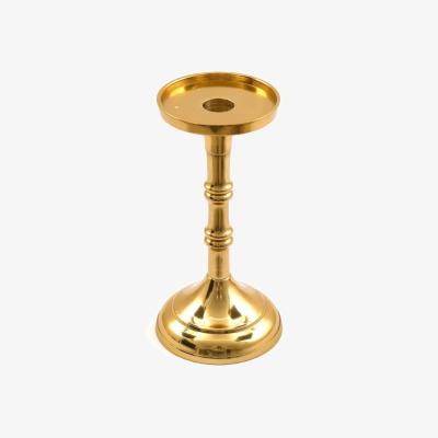 The Range Gold Pillar Candlestick Small - Gold