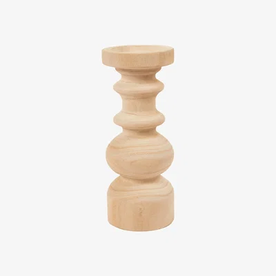 The Range Amalie Wooden Candle Holder - Natural