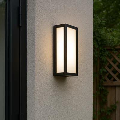 The Range CGC ZOLA Black LED Outdoor Wall Light Box Lantern - Black