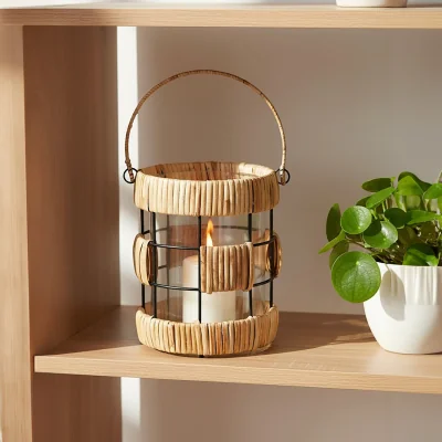 The Range Kuta Natural And Black Small Lantern