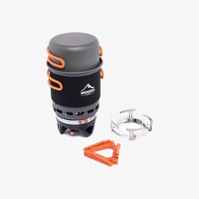 The Range Widesea Camping Cooking System Outdoor Gas Burner Set - black