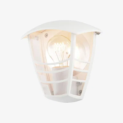 The Range Pack of 2 Francis Outdoor Die Cast Half Wall Lanterns - White