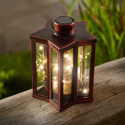 The Range Firefly Star Solar Garden Lantern LED Light - Bronze Effect