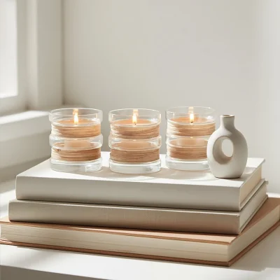 The Range Kuta Set Of 3 Natural Tealight Holders - Natural