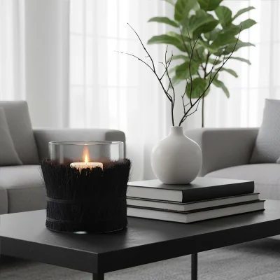The Range Kuta Black Medium Candle Holder - Black