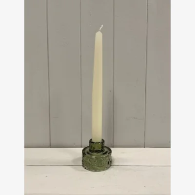 The Range Vintage Green Textured Candle Holder - Green
