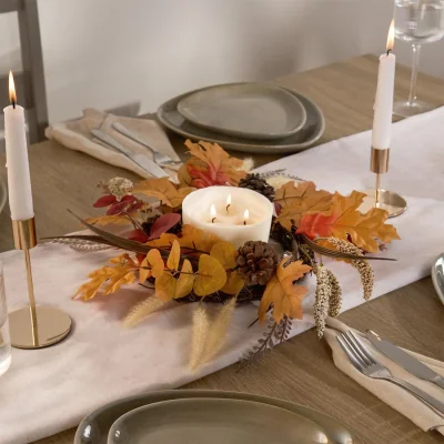 The Range Pampas Candle Holder - Brown