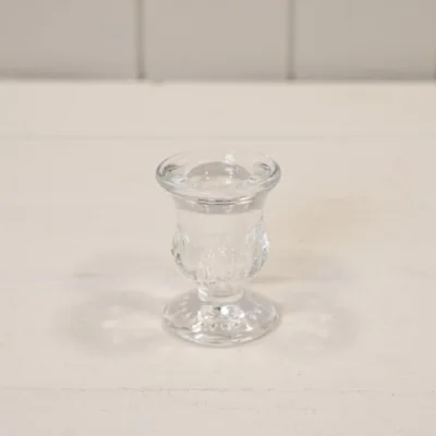 The Range Elegant Clear Glass Candle Stick Holder - Clear