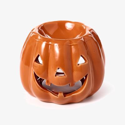 The Range Ceramic Shaped Oil Burner - Pumpkin Jack O Lantern - Orange