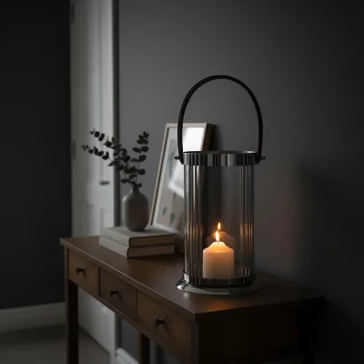 The Range Astro large silver lantern - Silver
