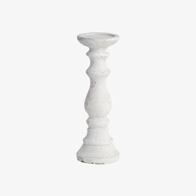 The Range Medium Stone Candle Holder Minimalist Accent - Cream