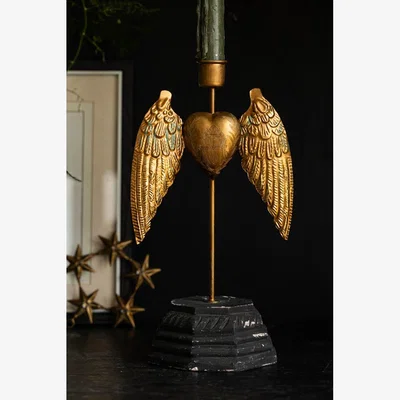 Rockett St George Winged Milagro Heart Candle Holder