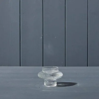 The Range Compact Clear Two-Way Candle Holder - Clear