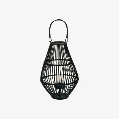 The Range Mataram Black Lantern With Hoop Handle - Black