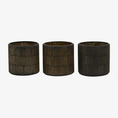 The Range Set Of 3 Gaia Mosaic Glass Tealight Holders