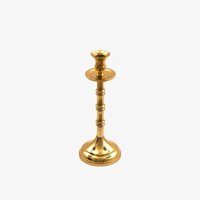 The Range Brass Metal Dinner Candlestick - Brass / 26.5cm
