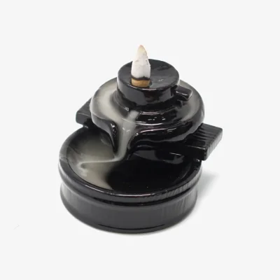 The Range Backflow Incense Burner Zen Flow - Black
