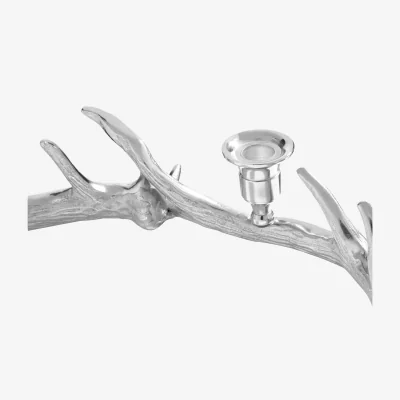 The Range Antler Wreath 5 Candle Holder - Silver