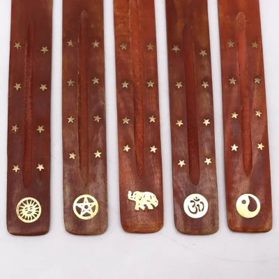 The Range Brass Inlaid Ashcatcher Mango Wood - Brown