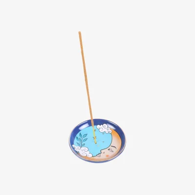 The Range Something Different Celestial The Moon Incense Holder - Blue/Beige/White