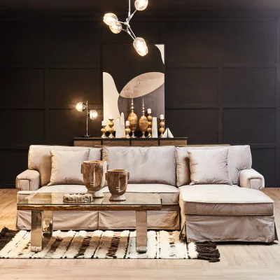 The Range Hampstead Medium Pillar Candle Holder - Silver