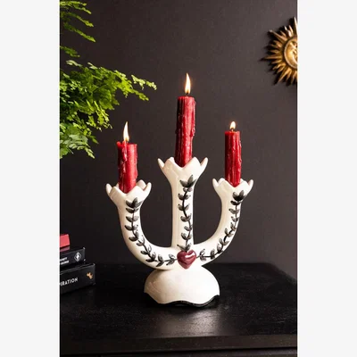 Rockett St George Milagro Heart Ceramic Candelabra