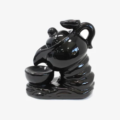 The Range Backflow Incense Burner Tea Pot - Black