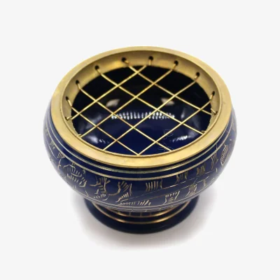 The Range Chakra Tall Charcoal Incense Jar Throat - Blue