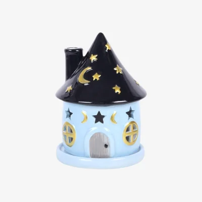 The Range Celestial Cottage Incense Cone Holder - Blue