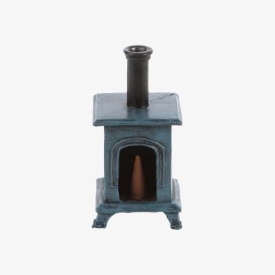 The Range Miniature Stove Incense Cone Burner For Cozy Atmosphere - Blue