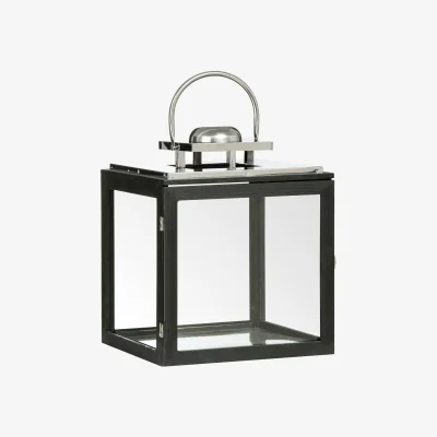 The Range Regents Park Large Stainless Steel Lantern - Black
