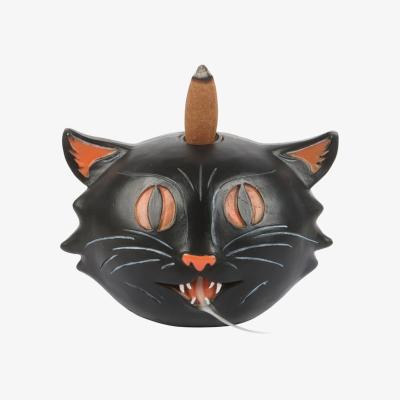 The Range Haunting Black Cat Backflow Incense Burner For Halloween - Black