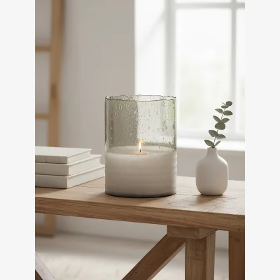 The Range Glynn Natural Large Candle Holder - Brown