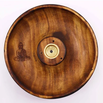 The Range Incense Stick  Cone Burner Disc Buddha - Brown