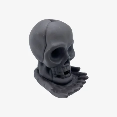 The Range Backflow Incense Burner Weeping Skull (with light) - Grey