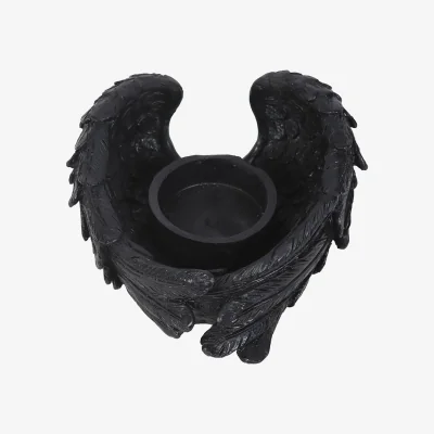 The Range Raven Wings Tealight Candle Holder - Black