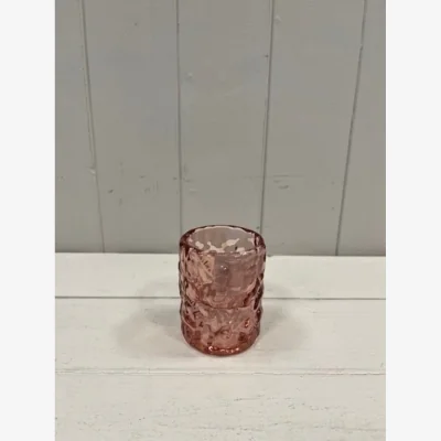 The Range Large Rose Straight Textured Candle Holder - Rose