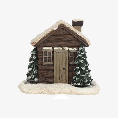 The Range Mini Log Cabin Incense Cone Burner - Brown