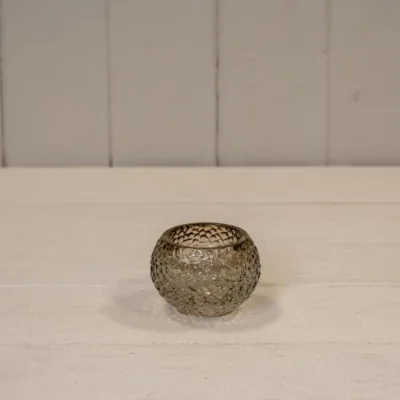 The Range Smokey Brown Round Tealight Holder - Brown