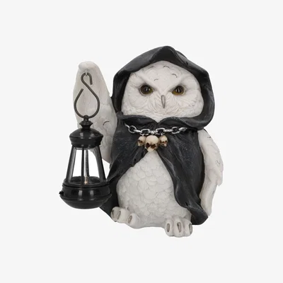 The Range Reapers Flight Lantern Grim Reaper Owl Figurine - 17cm