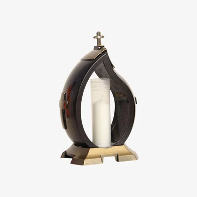 The Range Candle Flame Shape Memorial Grave Lantern - Grave Decorations - Black (Paraffin) / Paraffin Candle