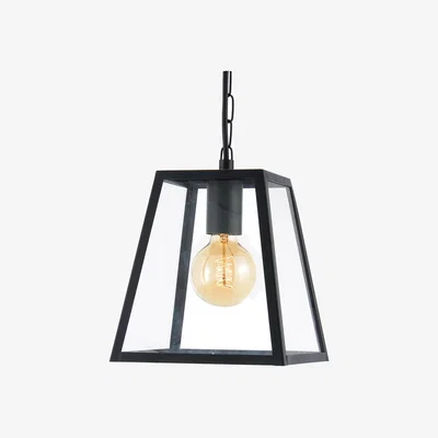 The Range Rockford Outdoor Hanging Lantern Ceiling Light - Black