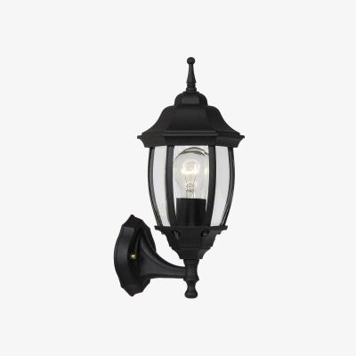 The Range Tireno Classic Up Wall Lantern Light Outdoor Black IP44 - Black