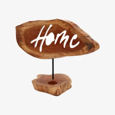 The Range Handmade Wooden Candle Holders for Home - Brown