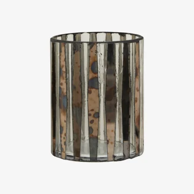 The Range Gaia Smoked Anitque Finish Small Candle Holder - Multicolour