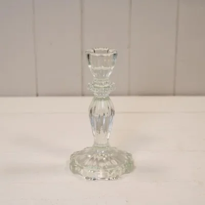 The Range Classic Clear Glass Candle Stick Holder Display - Clear